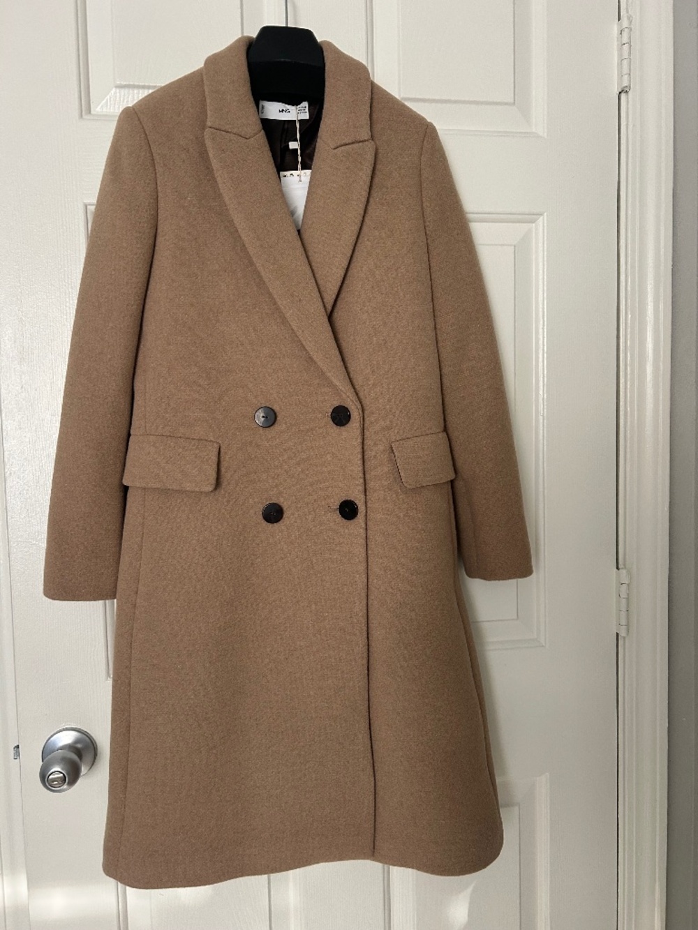 NWT Mango camel topcoat